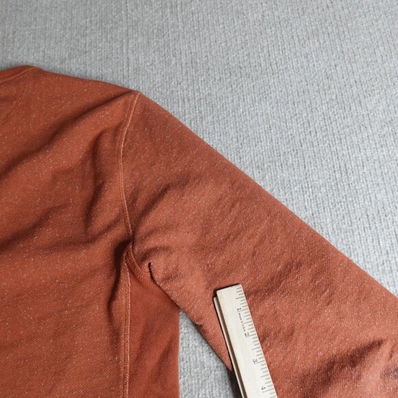 Taylor Stitch Sweatshirt 40 Orange Speckled Organic Cotton Gusseted - Picture 11 of 12